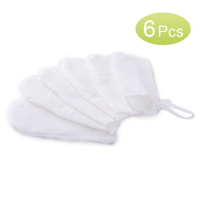 6 Pcs Baby Cleaning Finger Brush Finger-cot Gauze Cotton