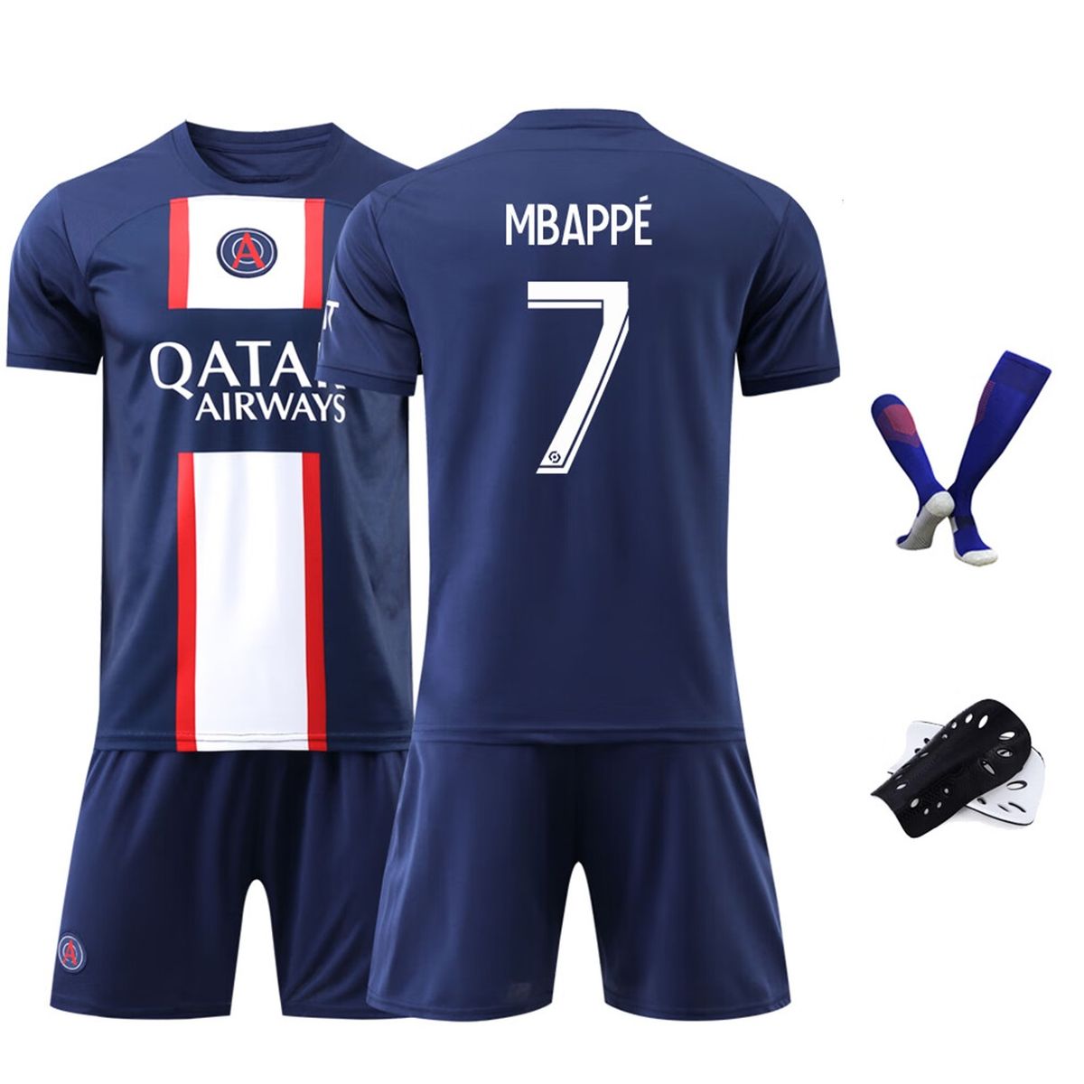 Mbappe Jersey, PSG Football T-Shirt And Shorts Set,Blue