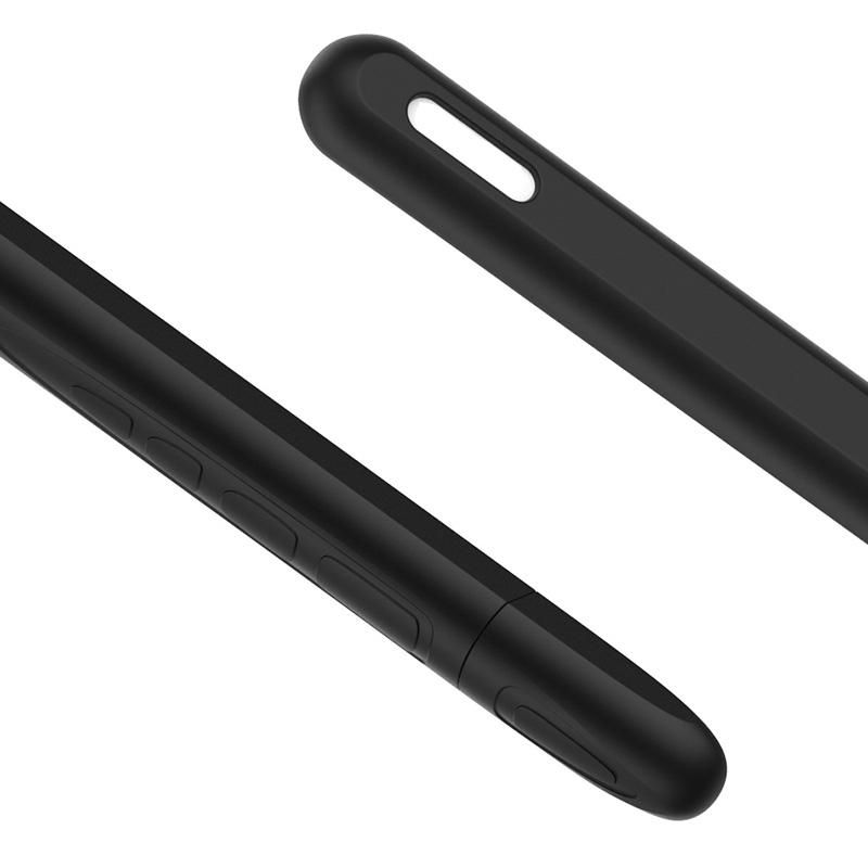 Tablet Press Stylus Pen Protective Cover for Apple Pencil 2 Cases Portable Soft Silicone Pencil Case Accessory White