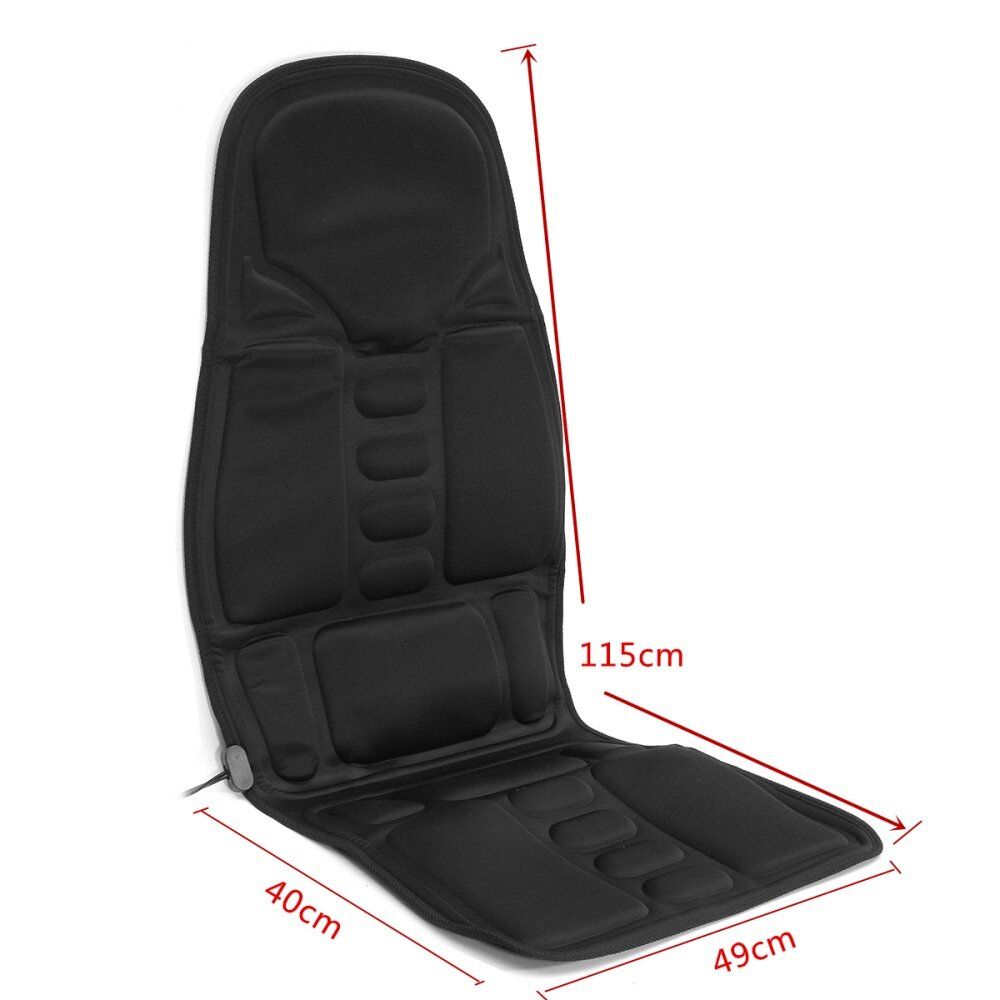 Black Back Massage Chair Car SUV Heat Seat /Cushion Neck Pain Lumbar Pad, 8 Kinds Of Massage Modes, 3 Kinds Of Strength,Suitable For Car\Office\Home
