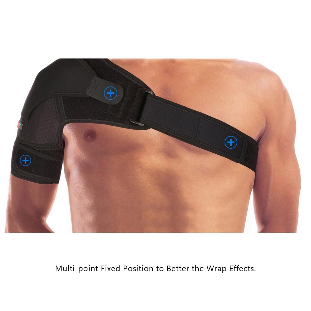 1pcs Single Left/Right Shoulder Sports Pain Relief Shoulder Support Brace Adjustable Wrap Belt Band Gym Brace Pads