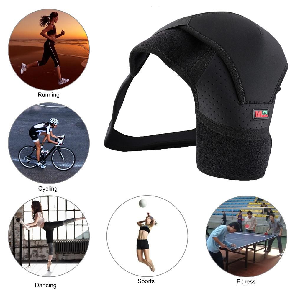 1pcs Single Left/Right Shoulder Sports Pain Relief Shoulder Support Brace Adjustable Wrap Belt Band Gym Brace Pads