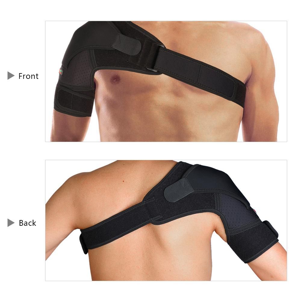 1pcs Single Left/Right Shoulder Sports Pain Relief Shoulder Support Brace Adjustable Wrap Belt Band Gym Brace Pads