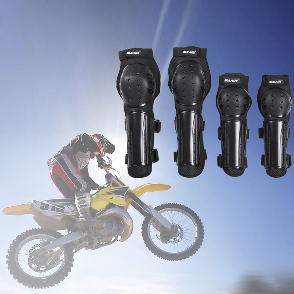 4Pcs Knee Pads Elbow Pads Set Elbow Knee Guards Caps