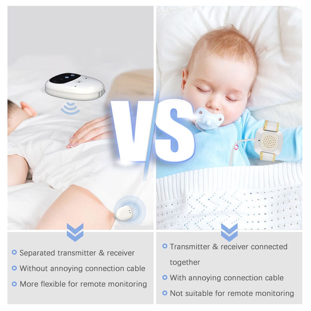 Wireless Bedwetting Alarm Pee Alarm With Receiver & Clip-on
