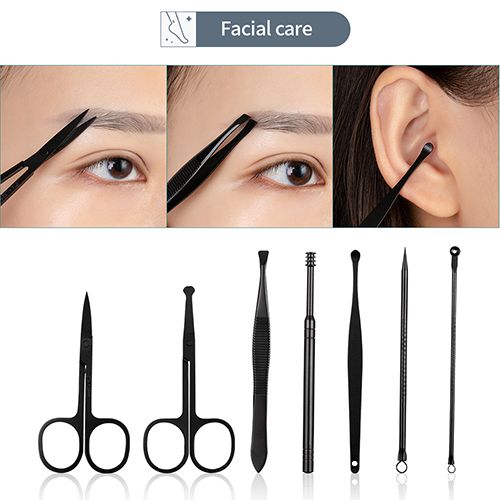 18Pcs Manicure & Pedicure Care Tool Set - Black