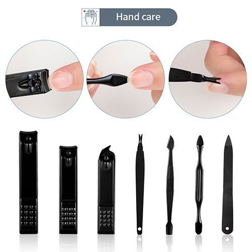 18Pcs Manicure & Pedicure Care Tool Set - Black