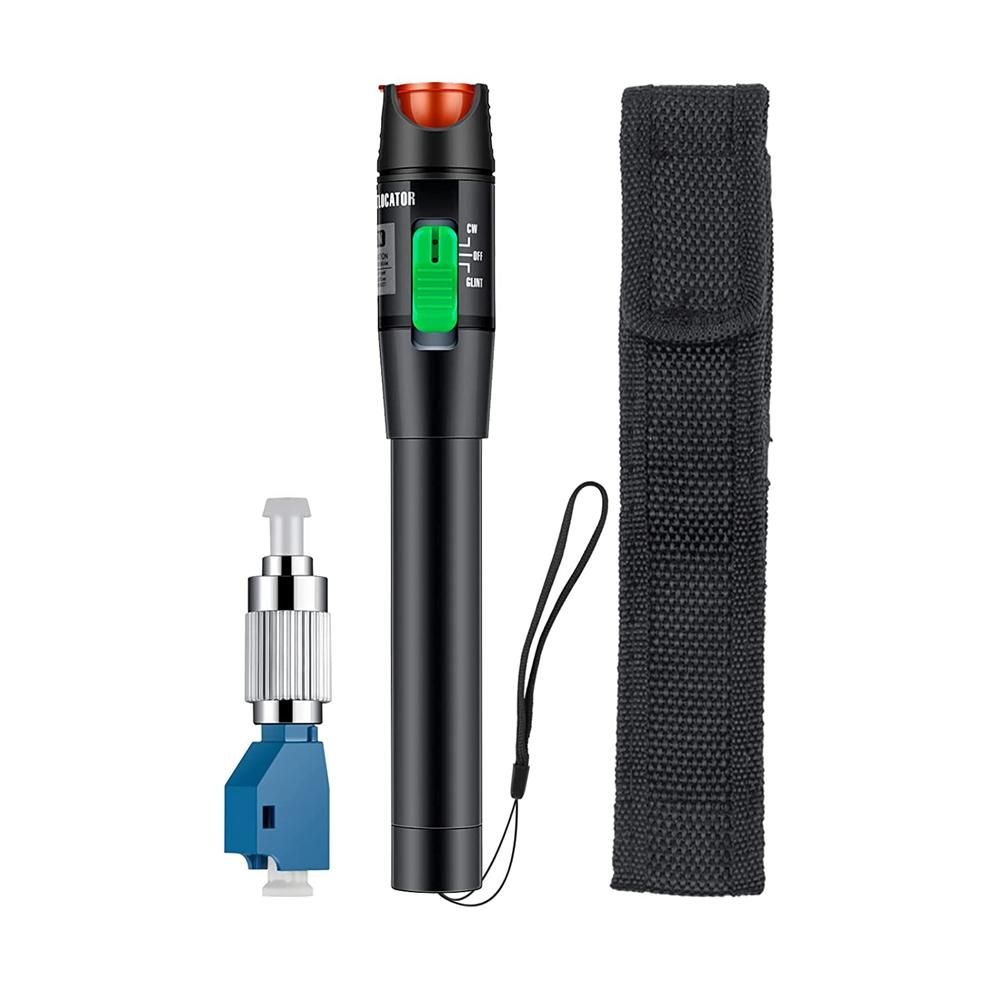30MW 30KM Visual Fault Locator Fiber Light Tester VFL Optic Cable with Single Mode FC Male to LC Female Adapter A