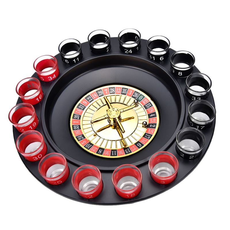 Roulette Set Drinking Novelty Turntable Russia Shot Glass