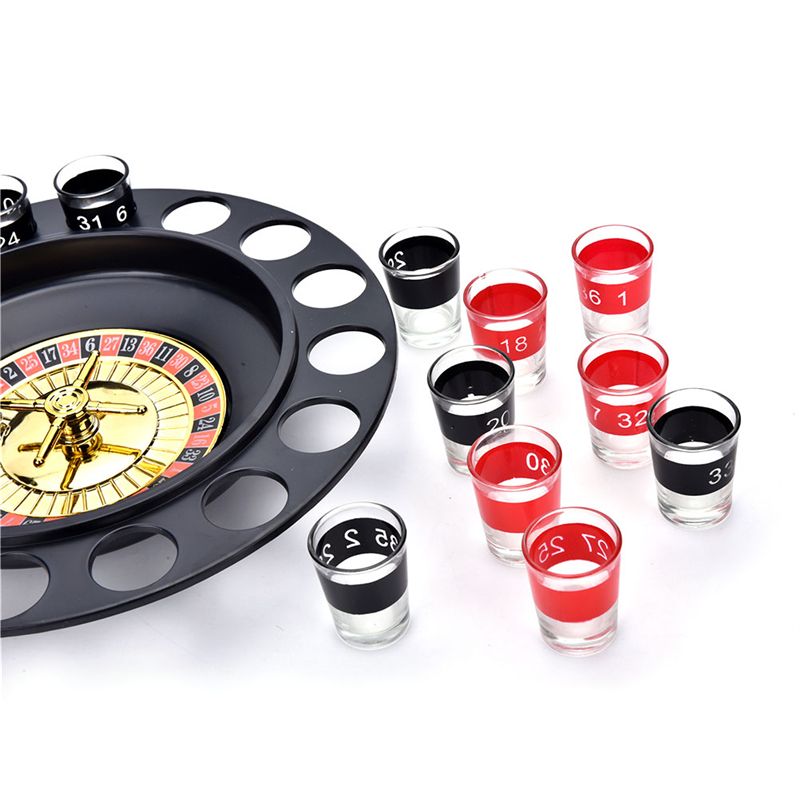 Roulette Set Drinking Novelty Turntable Russia Shot Glass