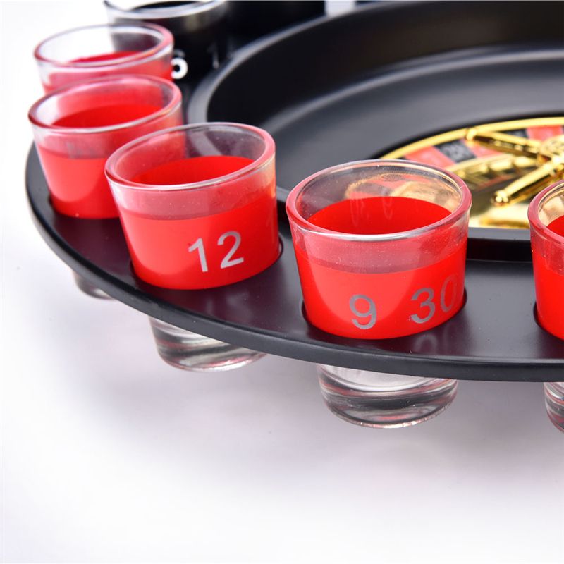 Roulette Set Drinking Novelty Turntable Russia Shot Glass