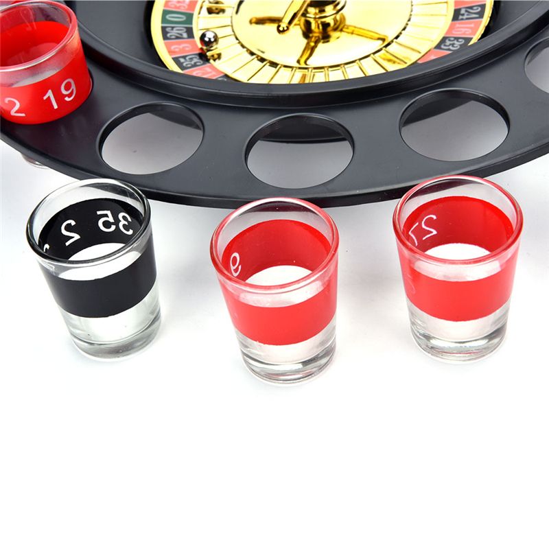 Roulette Set Drinking Novelty Turntable Russia Shot Glass
