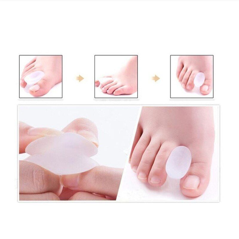 1pair Toe Separators Spacer Straightener Thumb Finger Big Feet Device Pad Toe Pads Thumb Valgus Corrector Relief Foot Bunion-