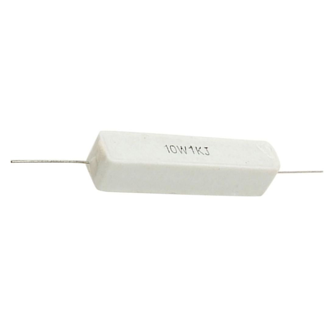 10 Pcs 1K Ohm 5% Ceramic Cement Power Resistor 10W