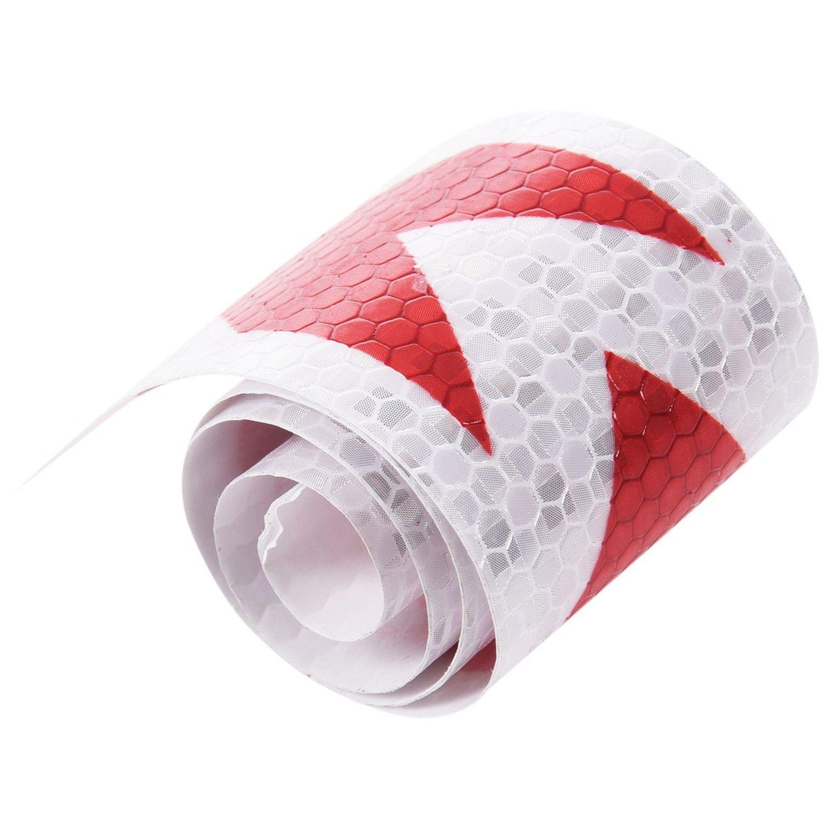 Car Warning Signal Truck Reflective Self-adhesive Tag Red Silver with Arrows in Rectangular Shape Reflective Plastic 2 Pieces