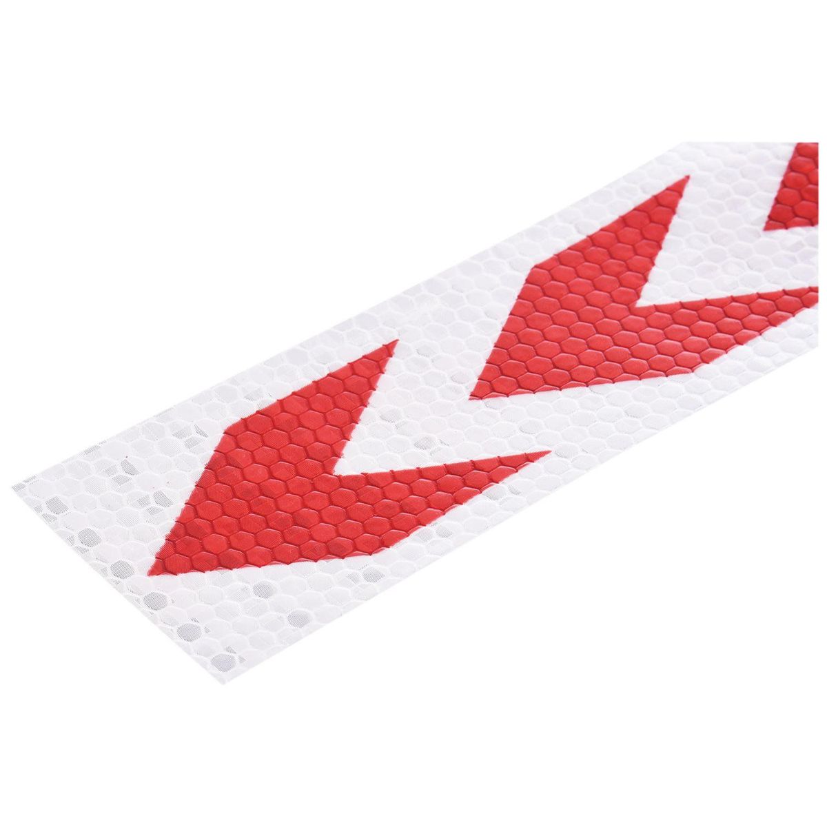 Car Warning Signal Truck Reflective Self-adhesive Tag Red Silver with Arrows in Rectangular Shape Reflective Plastic 2 Pieces