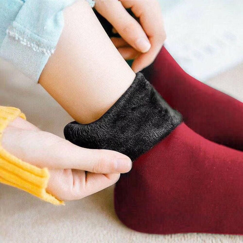 Women/Men Winter Warm Thicken Thermal Socks Wool Cashmere Snow Black Skin Seamless Sock Velvet Soft Boots Floor Sleeping Socks