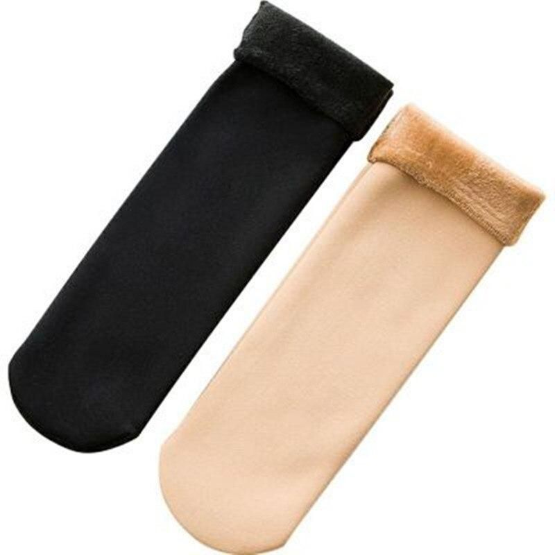 Women/Men Winter Warm Thicken Thermal Socks Wool Cashmere Snow Black Skin Seamless Sock Velvet Soft Boots Floor Sleeping Socks