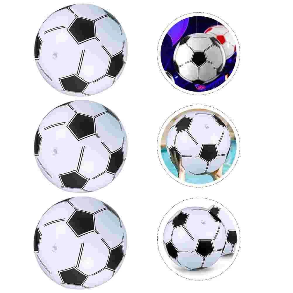 3 Pcs Beach Soccer Inflatable Balls Football Giant Float Water Pvc Games Toys Pool Party Bulk Mini