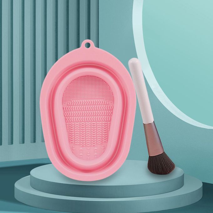 Silicon Brush Cleaning Mat Scrubber Easy To Clean For Pink