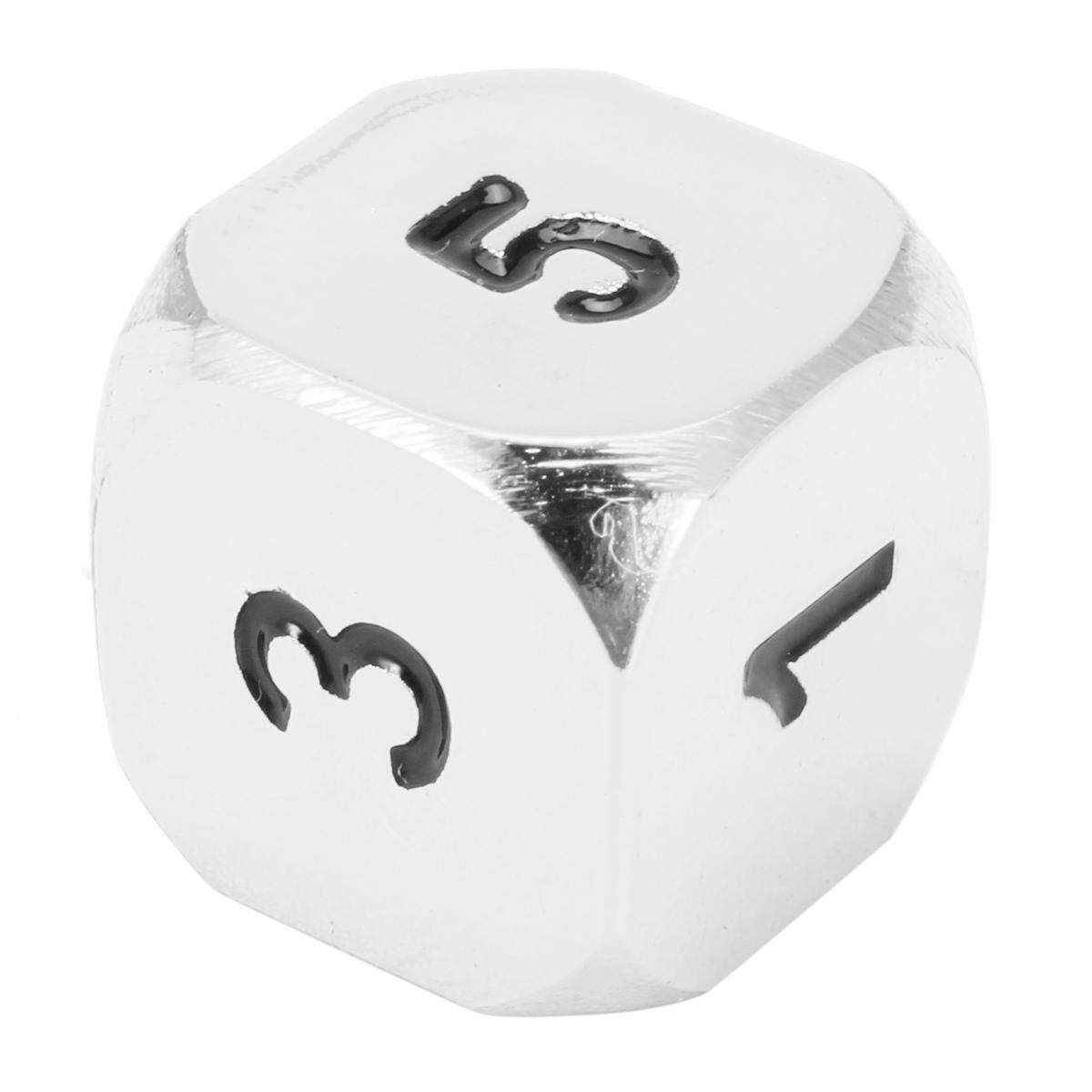 7Pcs Polyhedral Metal Dice Set Playing Game Poker Card Dungeons And Dragons Party Silver (silver)