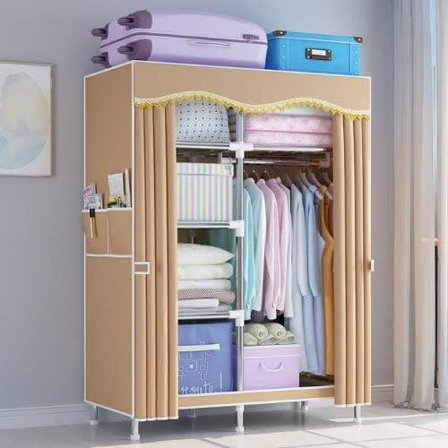 2 Column Mobile Steel Wardrobe
