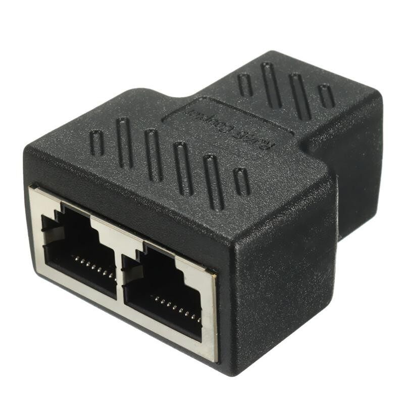 5pcs 1 To 2 Port RJ45 LAN Ethernet Network Connector Splitter Extender Adapter Plug