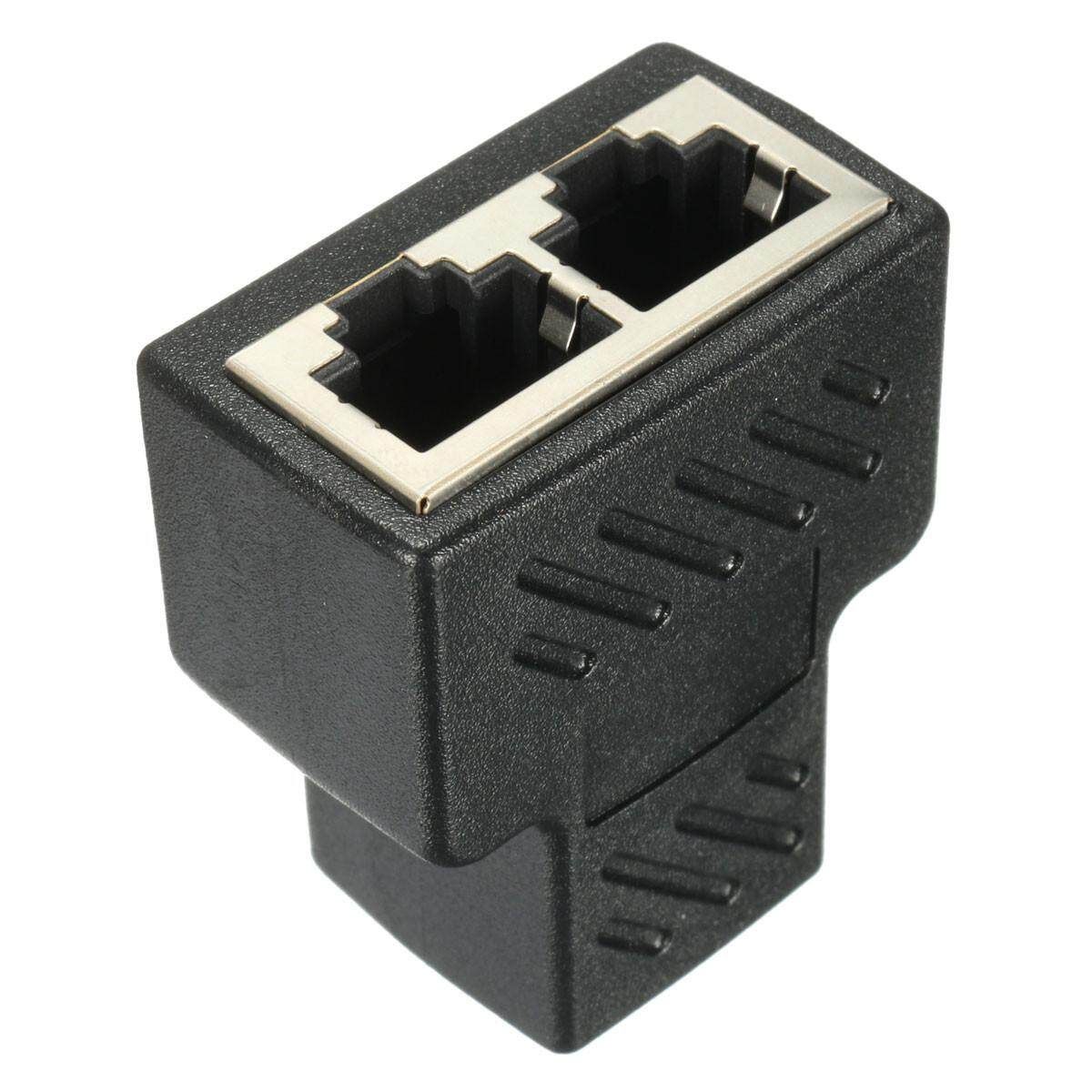 5pcs 1 To 2 Port RJ45 LAN Ethernet Network Connector Splitter Extender Adapter Plug