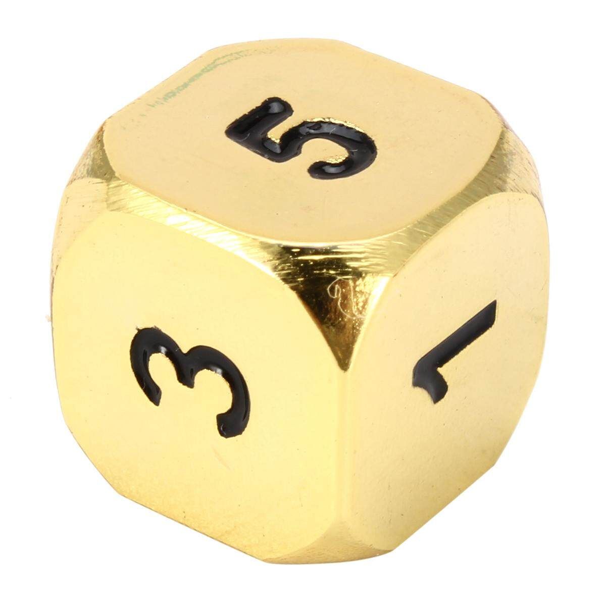 7Pcs Polyhedral Metal Dice Set Playing Game Poker Card Dungeons And Dragons Party Gold