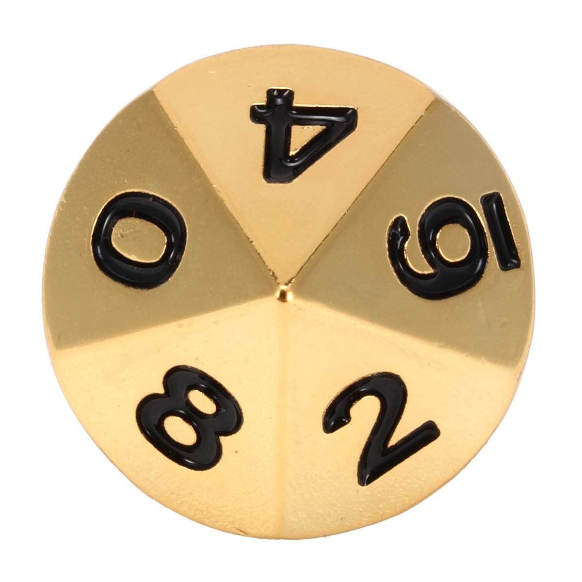 7Pcs Polyhedral Metal Dice Set Playing Game Poker Card Dungeons And Dragons Party Gold