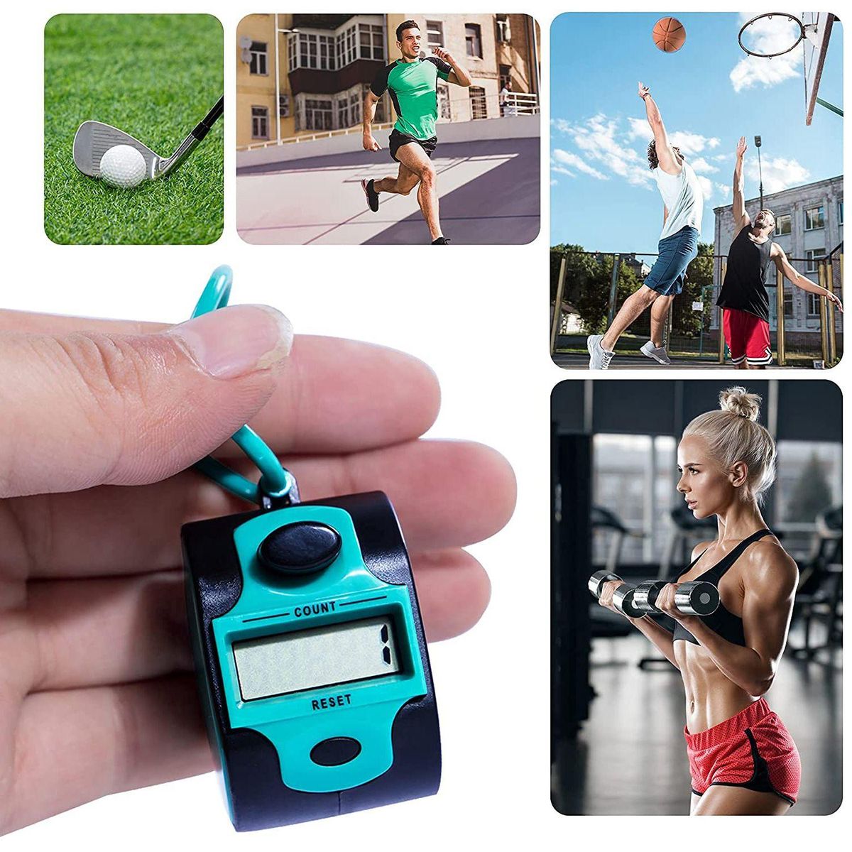 Counter Electronic Clicker Manual Digital Counter Finger Ring Mechanical Handheld Counter for Row People Golf