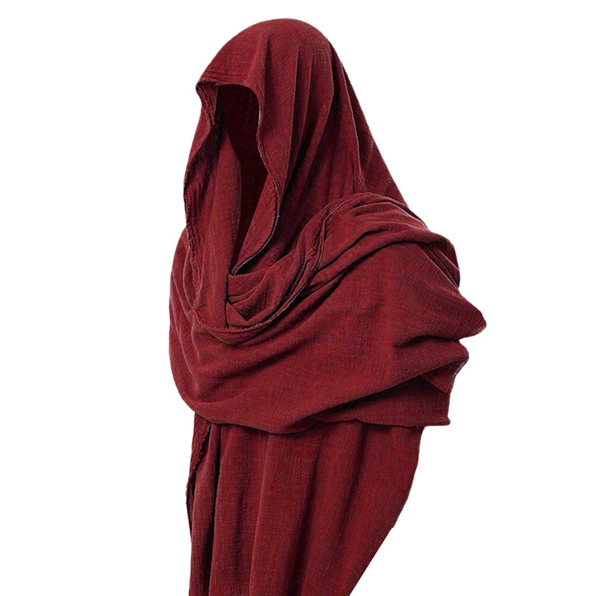 Men Shawl Men Hood Cloak Pirate Cosplay Red