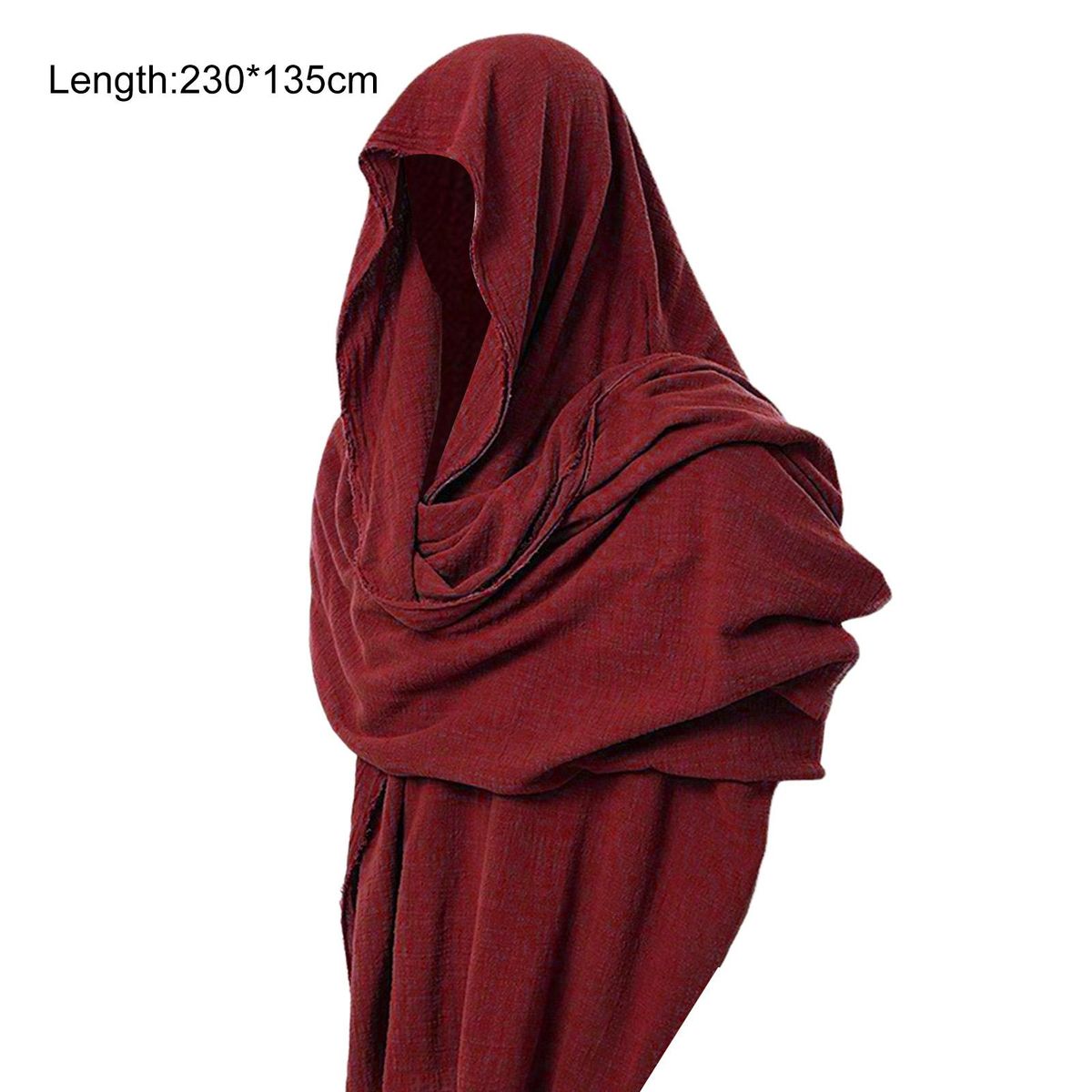 Men Shawl Men Hood Cloak Pirate Cosplay Red