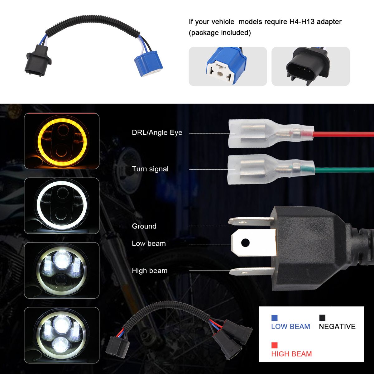 5.75 Inch LED Headlight Motorcycle Projector Headlamp Super