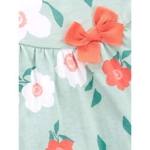 Toddler Girls Floral Top & Chambray Shorts Outfit Set