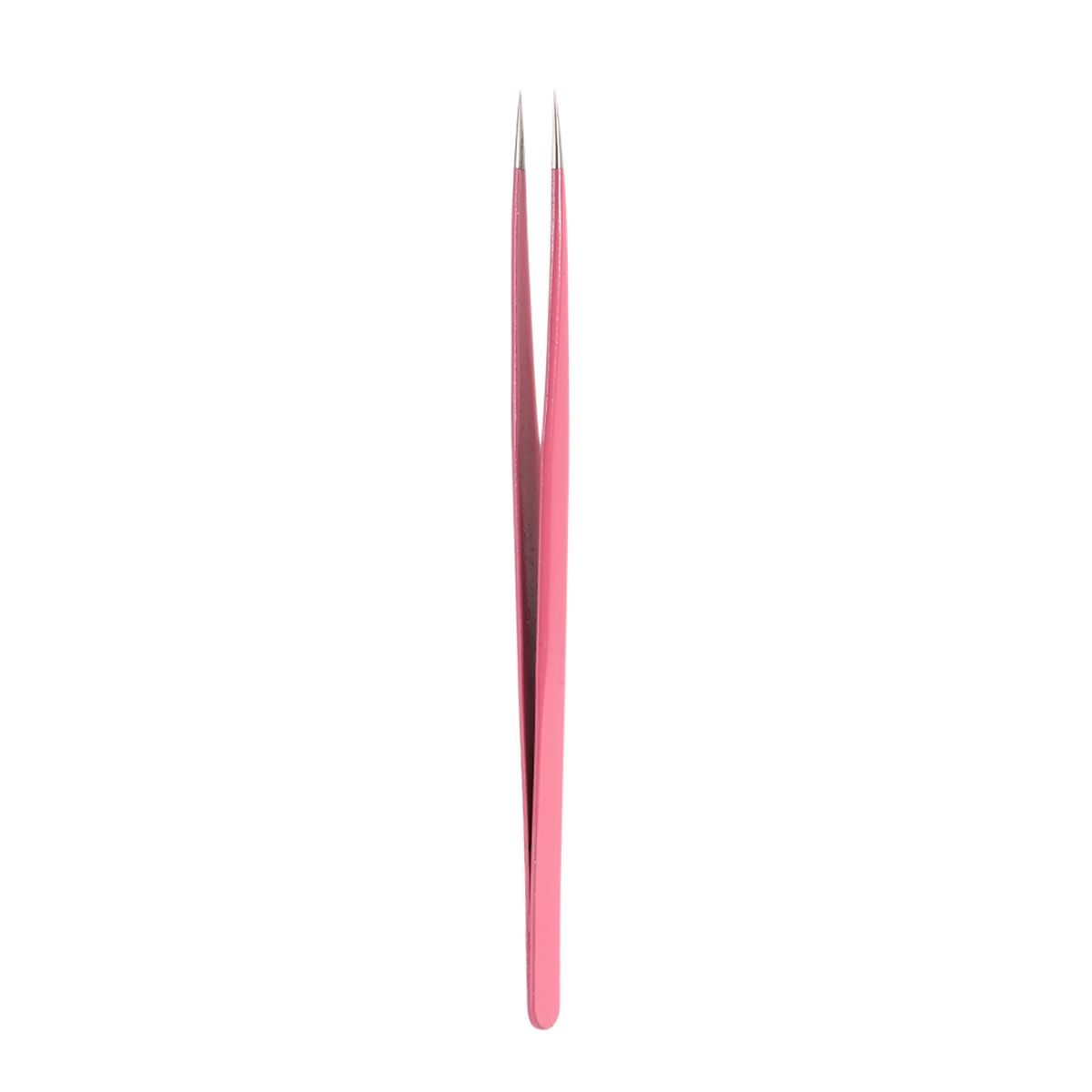 2Pcs/set Stainless Steel Pink Straight/Curved Nail Tweezers Nippers Tools