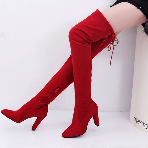 Women's Over The Knee High Heel Tall Boots