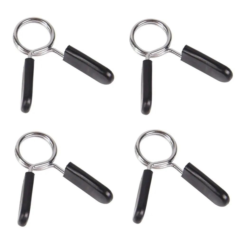 4Pcs 25mm Barbell Spring Clip Collars Clamps For  Weightlifting