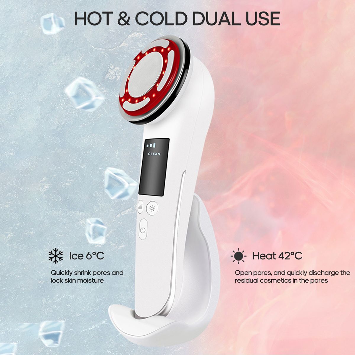 Hot & Cold Pulse Beauty Device With Base