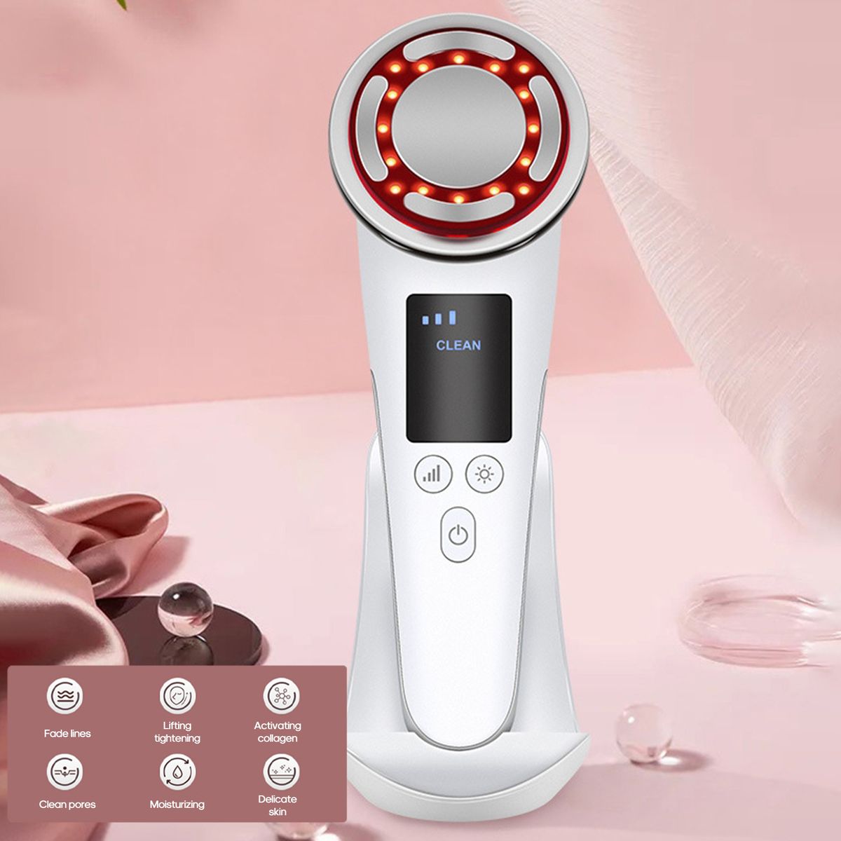 Hot & Cold Pulse Beauty Device With Base