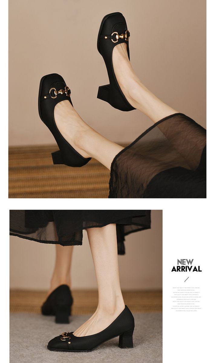 Inter-lock Chain Corporate Cover Shoe - Black