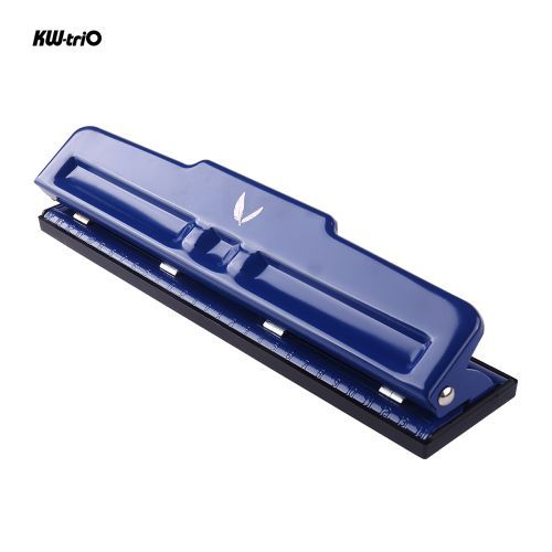 KW-trio Desktop Metal 4-Hole Adjustable Punch 10 Sheet
