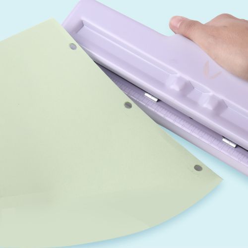 KW-trio Desktop Metal 4-Hole Adjustable Punch 10 Sheet
