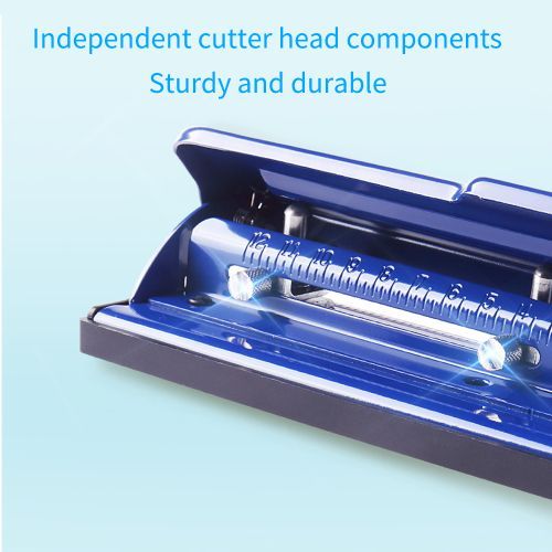 KW-trio Desktop Metal 4-Hole Adjustable Punch 10 Sheet