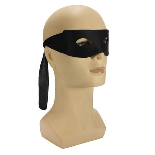 Masquerade Bandit Zorro Black Masked Man Eye Venetian Adult Super Hero Dress Costume
