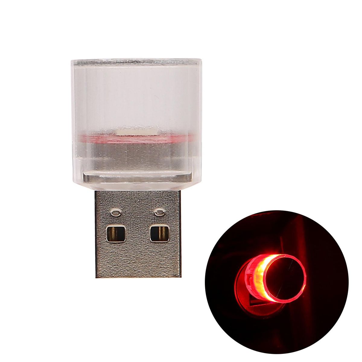 Car Mini Usb Car Lamp Portable Led Atmosphere Light for Emergency Room Red