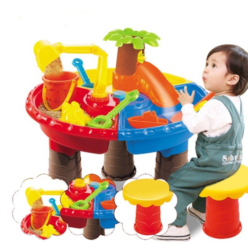 1 Set Of Children's Beach Table Sand Toys