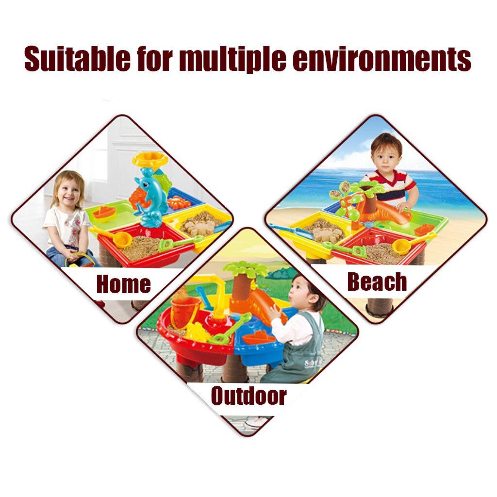 1 Set Of Children's Beach Table Sand Toys