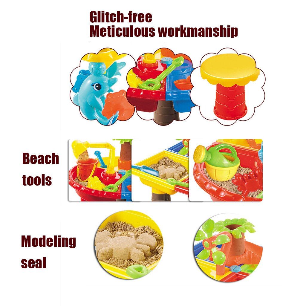 1 Set Of Children's Beach Table Sand Toys