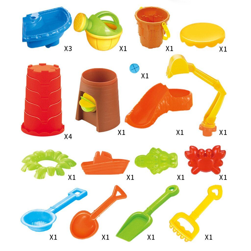 1 Set Of Children's Beach Table Sand Toys